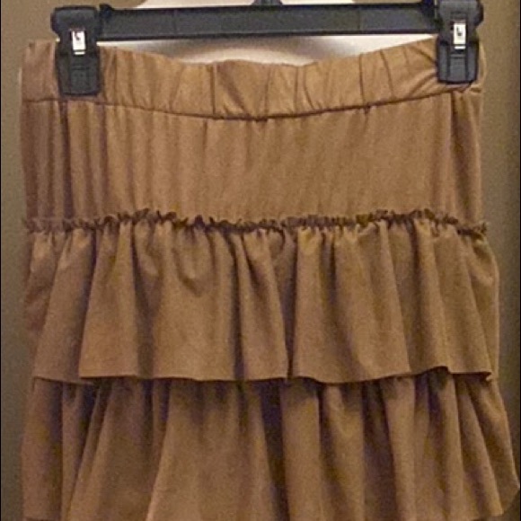 Grace Elements Faux Suede Skirt Size Small - Picture 2 of 4
